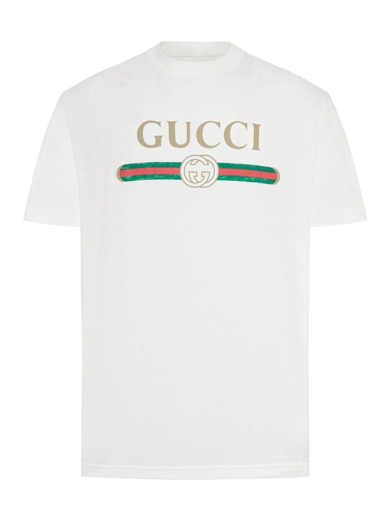 PRINTED SILK BLEND JERSEY T-SHIRT