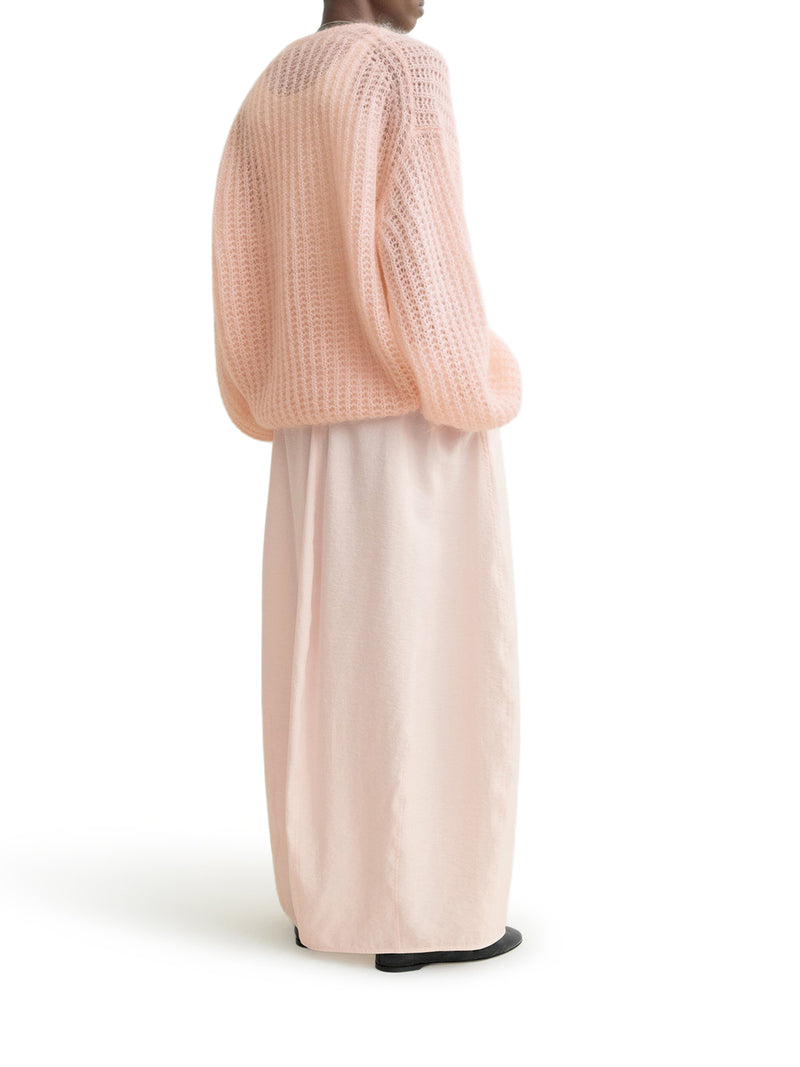 VIRGIN WOOL AND MOHAIR SWEATER WITH WIDE SLEEVES