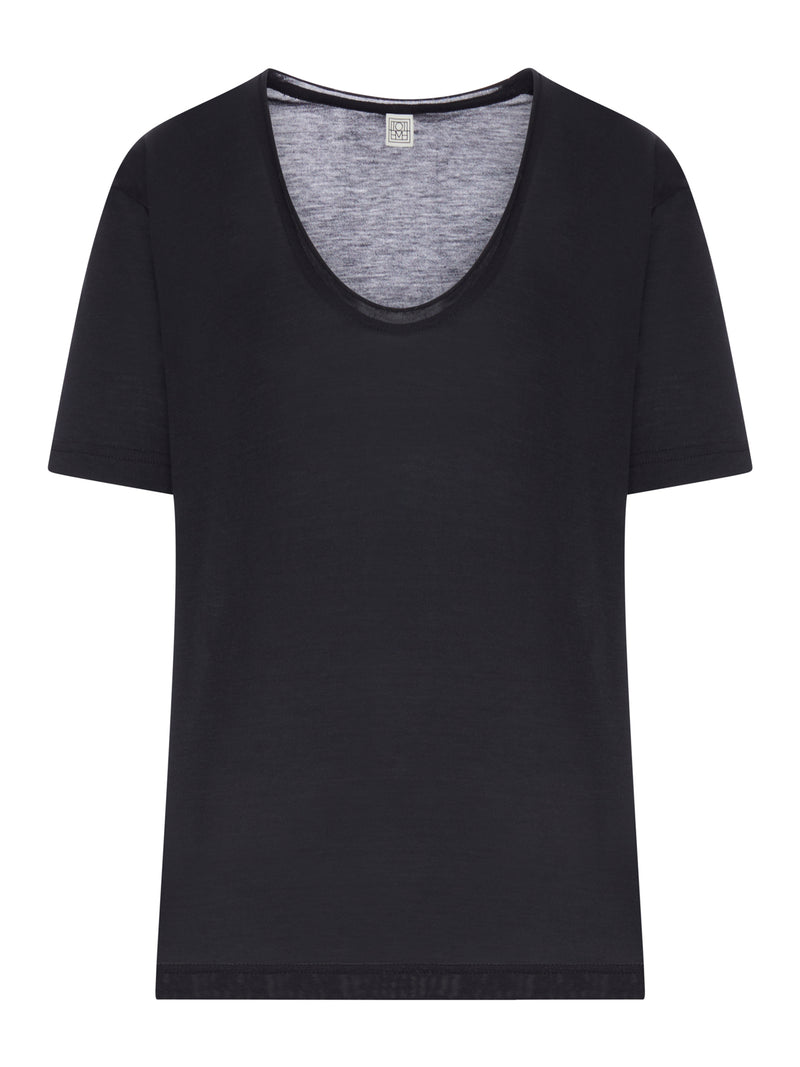 COTTON AND SILK T-SHIRT