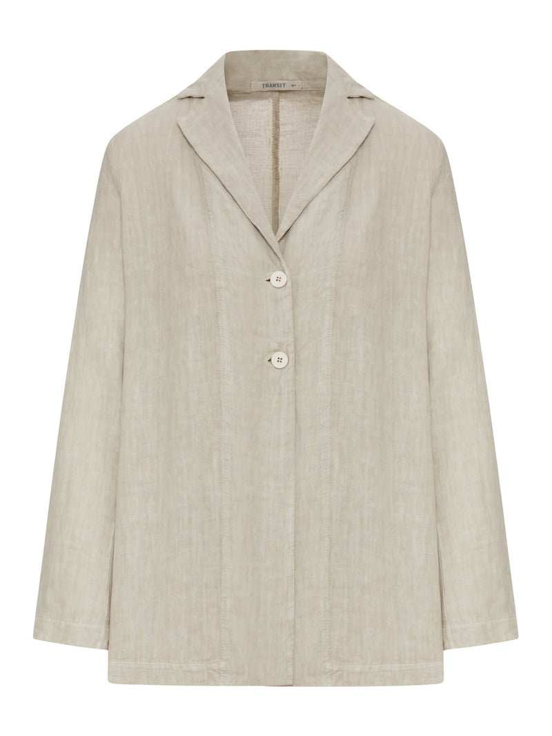 SINGLE-BREASTED LINEN JACKET