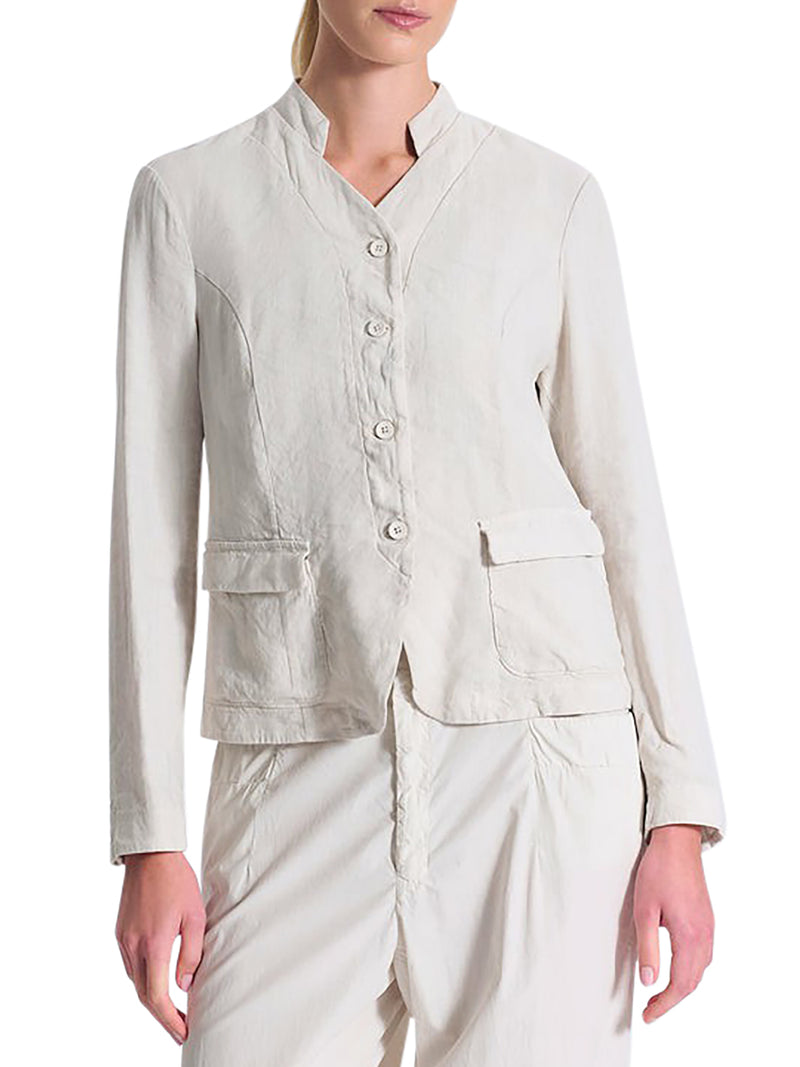 STRETCH LINEN BLEND JACKET