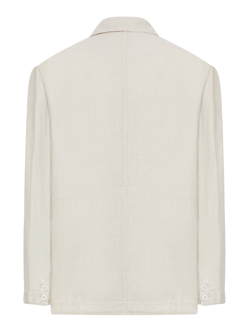 SINGLE-BREASTED TAILORED LINEN JACKET