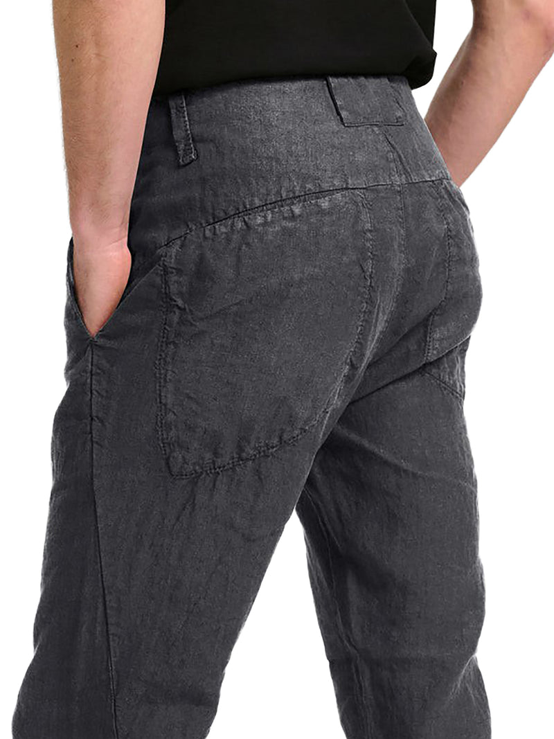 REGULAR-FIT LINEN TROUSERS