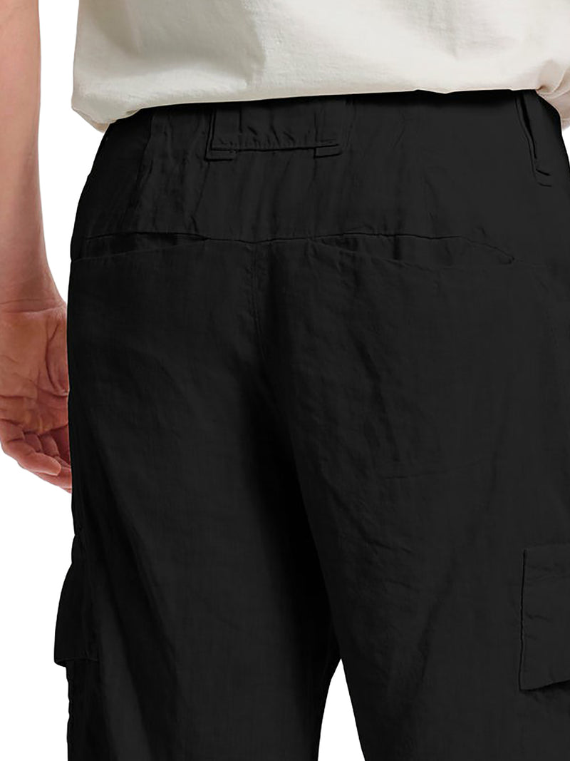 LINEN CARGO BERMUDA SHORTS