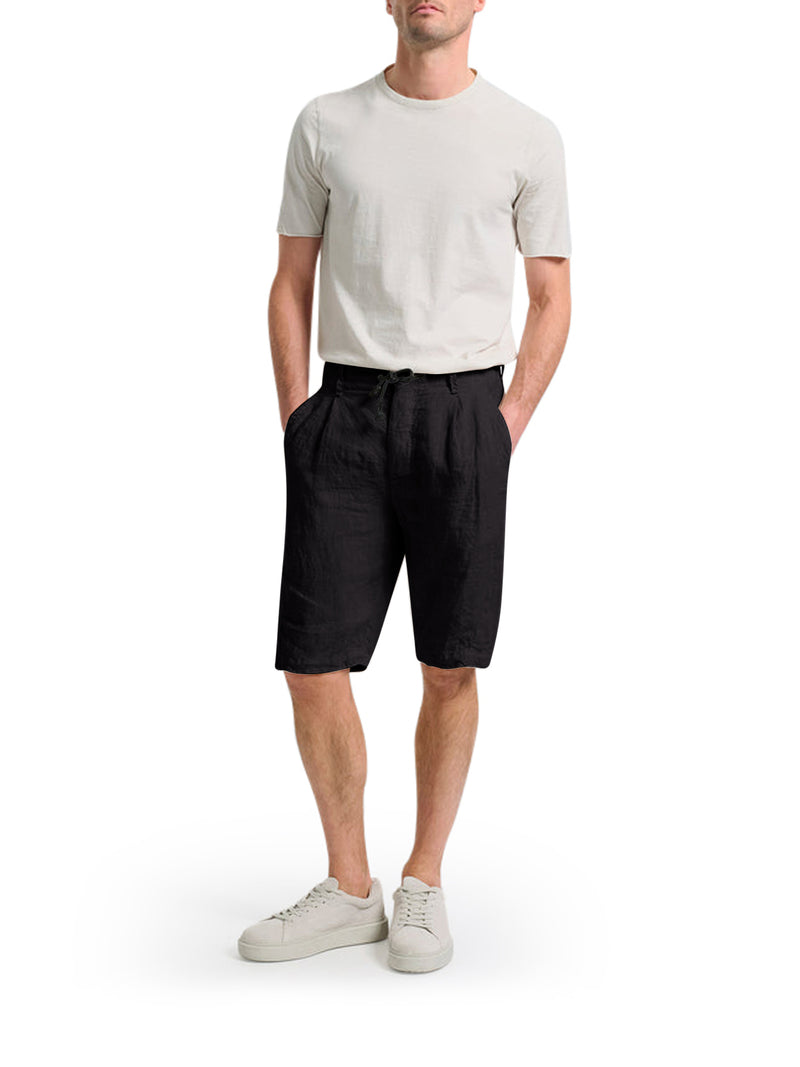 LINEN BERMUDA SHORTS WITH DRAWSTRING