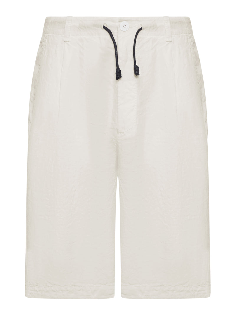 LINEN BERMUDA SHORTS WITH DRAWSTRING
