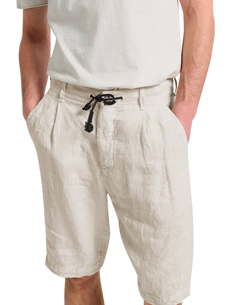 LINEN BERMUDA SHORTS WITH DRAWSTRING