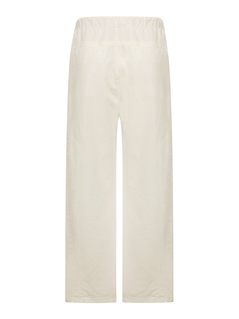 WIDE-LEG LINEN BLEND TROUSERS