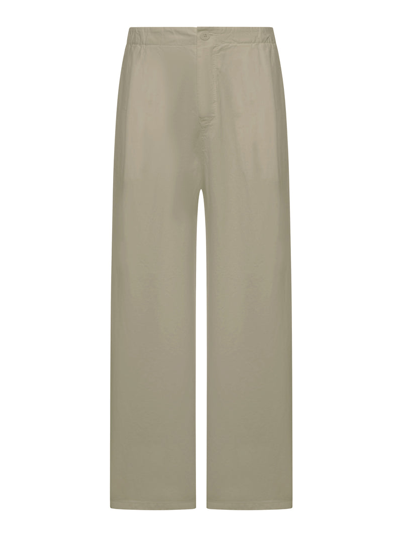 WIDE-LEG LINEN BLEND TROUSERS