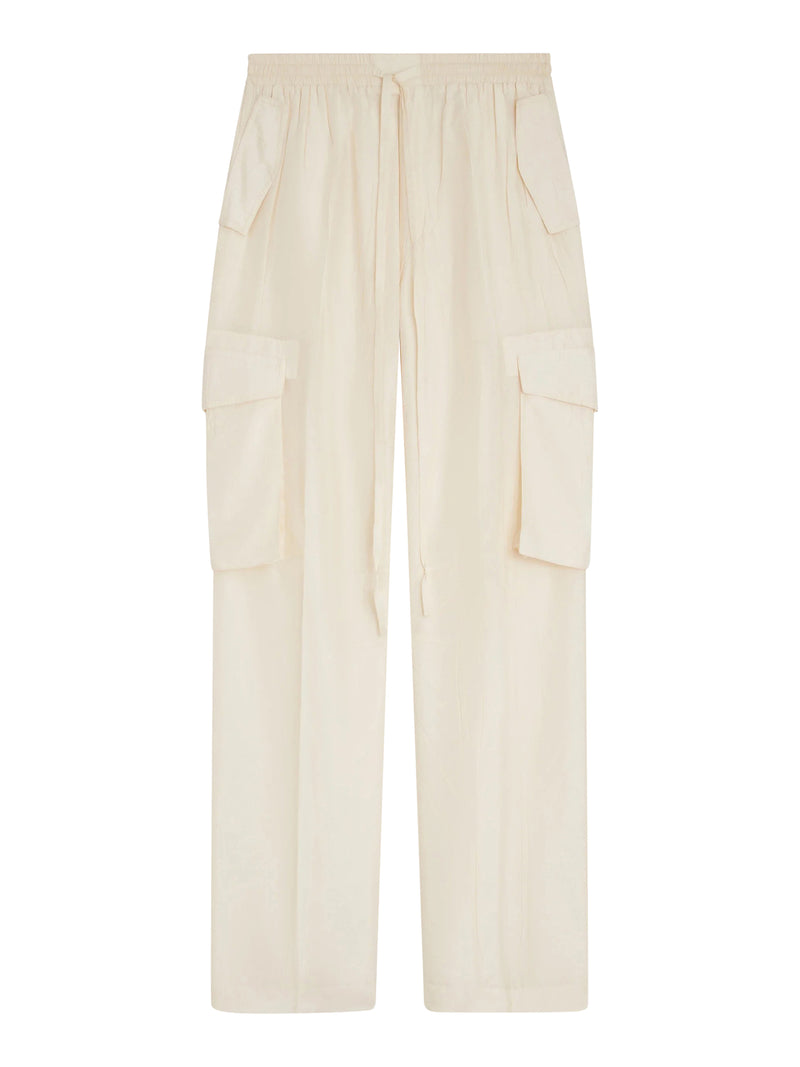 SILK CARGO PANTS