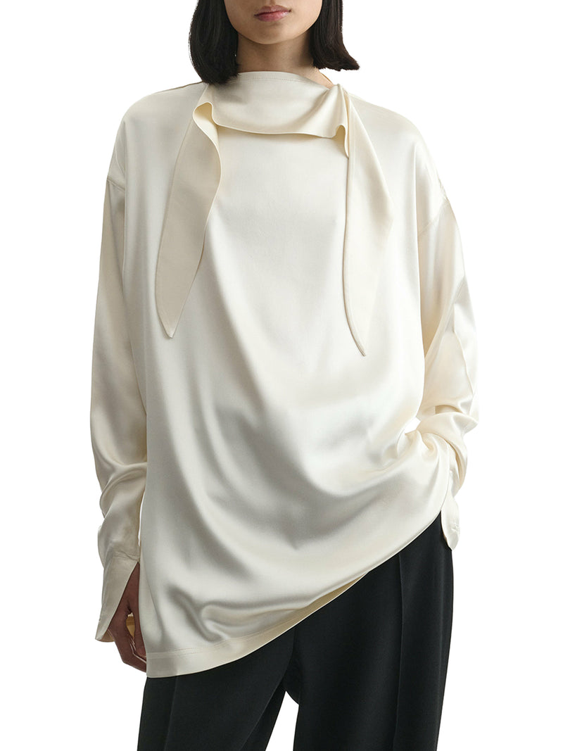 SILK KNOT NECK TOP