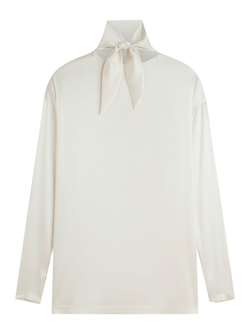 SILK KNOT NECK TOP