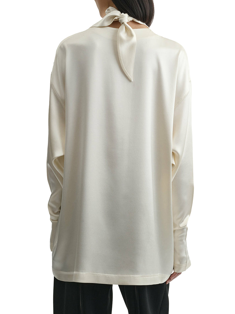 SILK KNOT NECK TOP