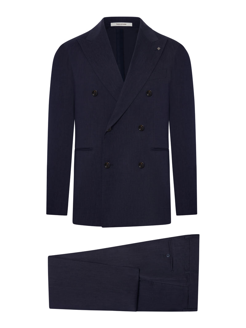 DOUBLE-BREASTED LINEN SUIT