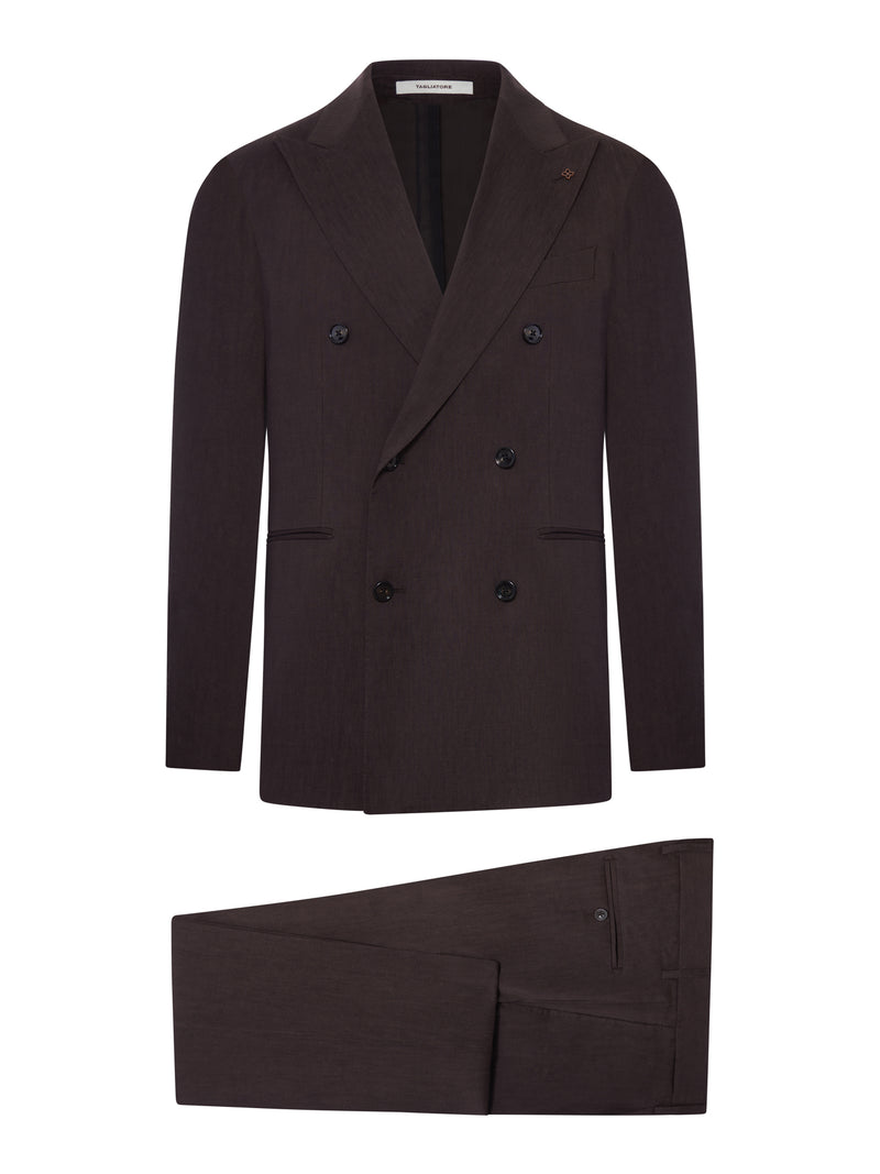 DOUBLE-BREASTED LINEN SUIT