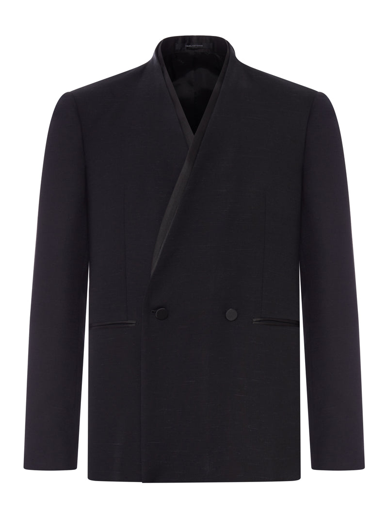 DOUBLE-BREASTED JACKET WITH SHAWL LAPEL