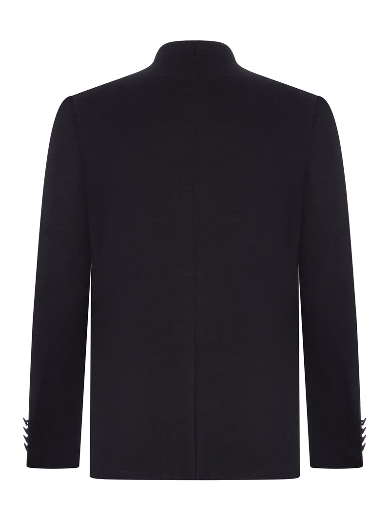 DOUBLE-BREASTED JACKET WITH SHAWL LAPEL