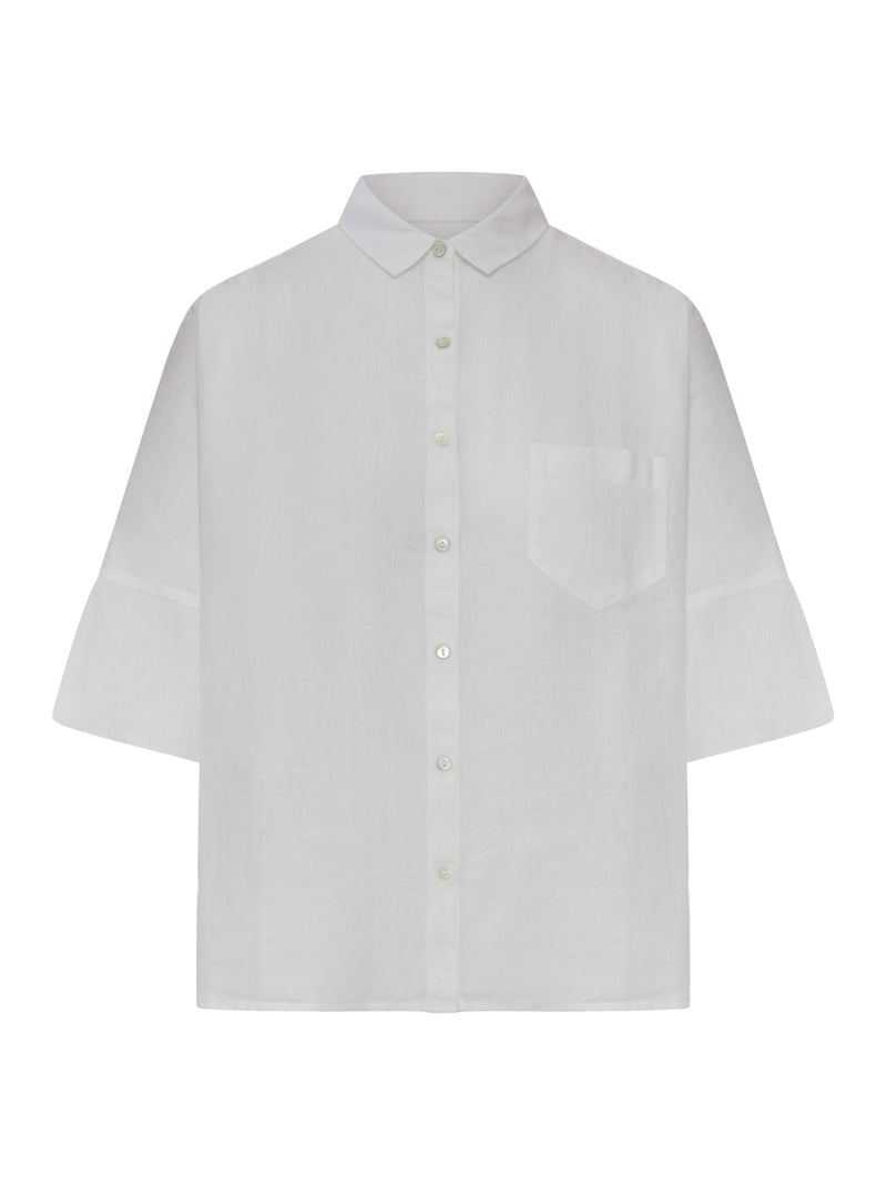 LINEN SHIRT WITH CLASSIC COLLAR