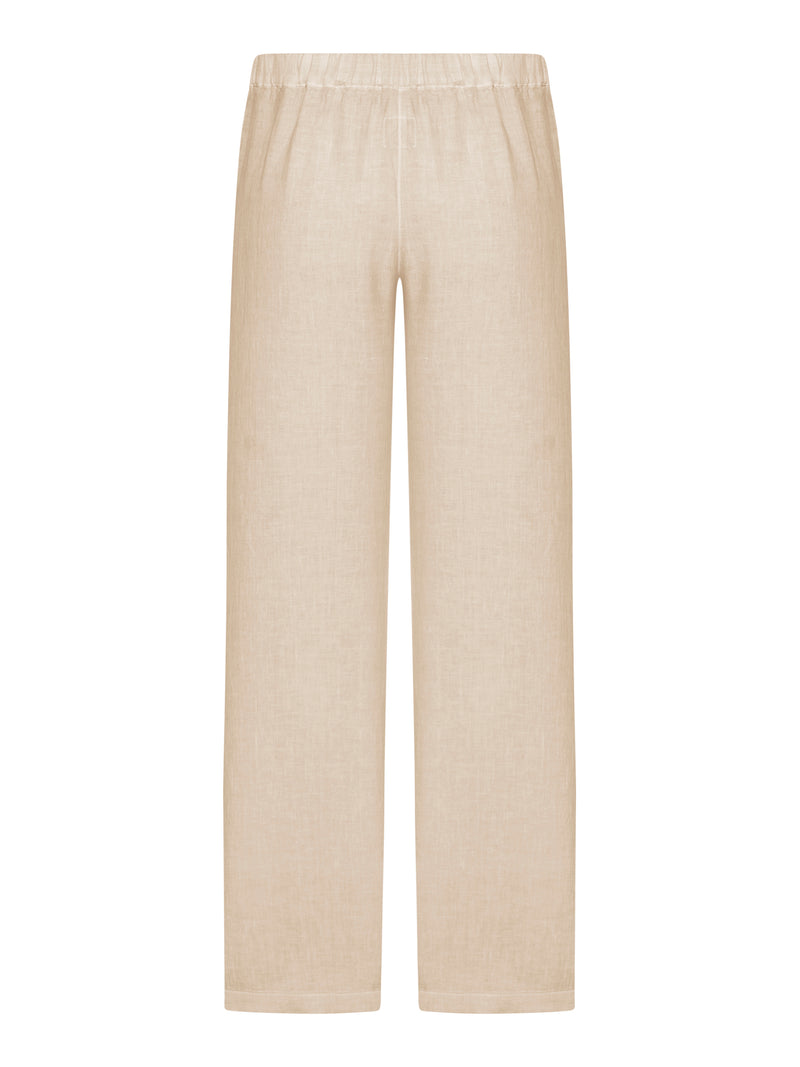 WIDE LEG LINEN TROUSERS