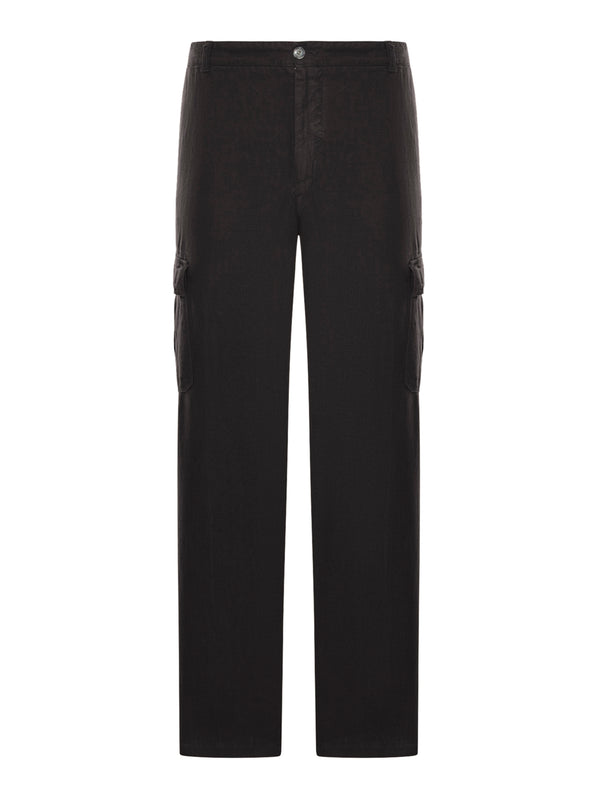 LINEN CARGO TROUSERS