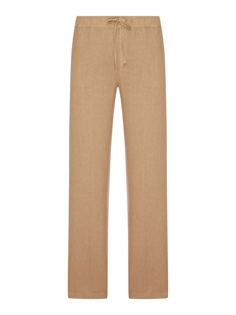 LINEN TROUSERS WITH DRAWSTRING WAIST