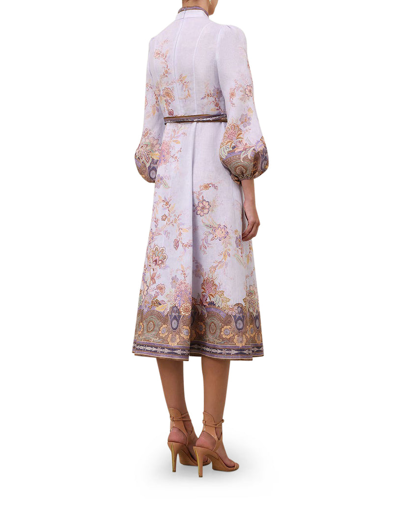 MIDI LINEN DRESS WITH BUTTONS