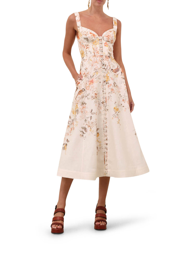 LUNA MIDI DRESS WITH BUTTONS