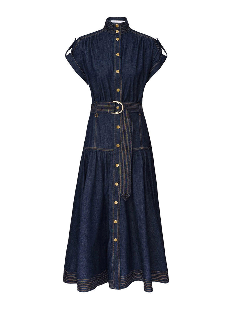 MIDI DENIM DRESS