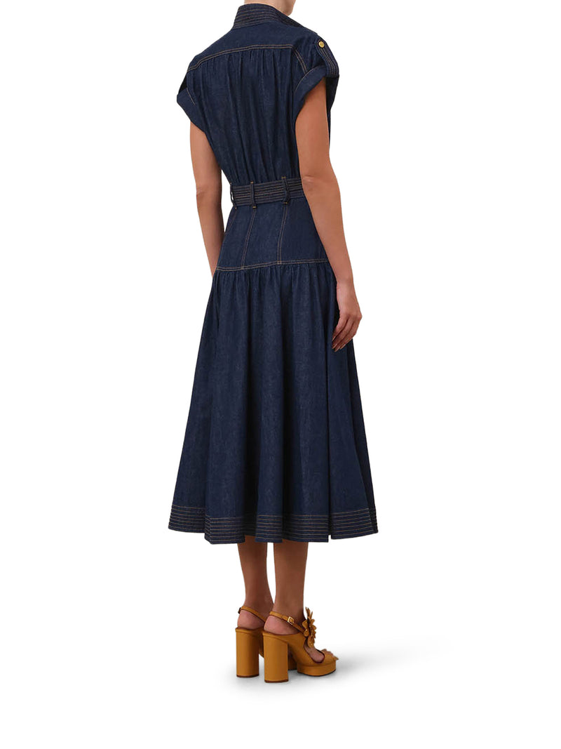 MIDI DENIM DRESS