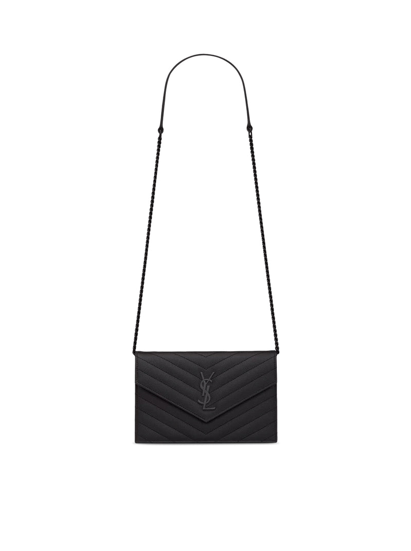 CLASSIC CASSANDRE CHAIN ??ENVELOPE CLUTCH IN GRAIN DE POUDRE LEATHER