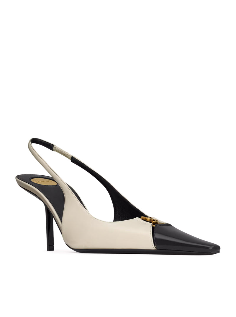 BABYLONE BRETEUIL SLINGBACK PUMPS IN SMOOTH LEATHER