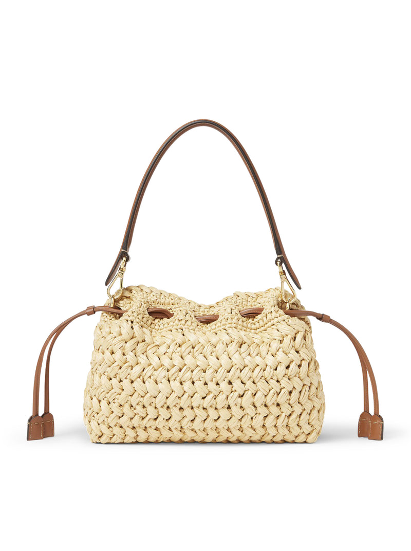 MEDIUM MAMMA BAGUETTE BAG IN WOVEN RAFFIA