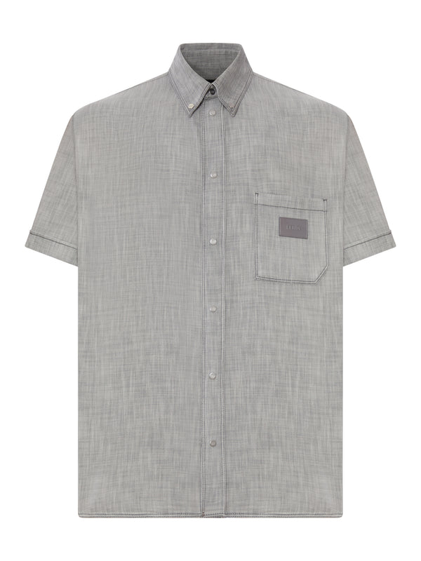 GREY CHAMBRAY BUTTON-DOWN SHIRT