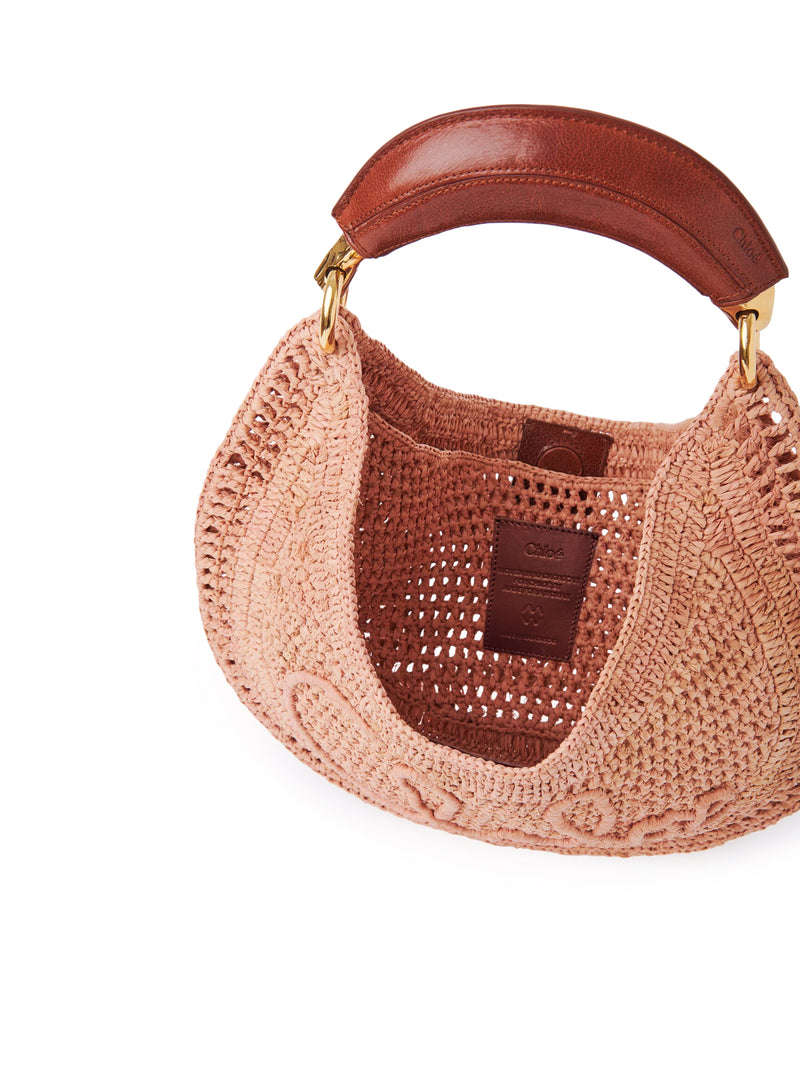 SUMMER BANANA RAFFIA HOBO BAG