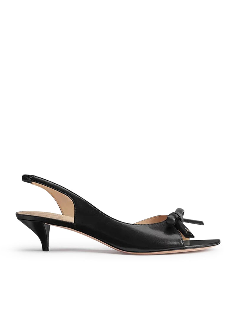 SLINGBACK BOW SANDAL WITH HEEL