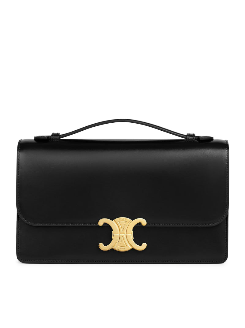 MEDIUM TRIOMPHE FOLIO IN POLISHED CALFSKIN