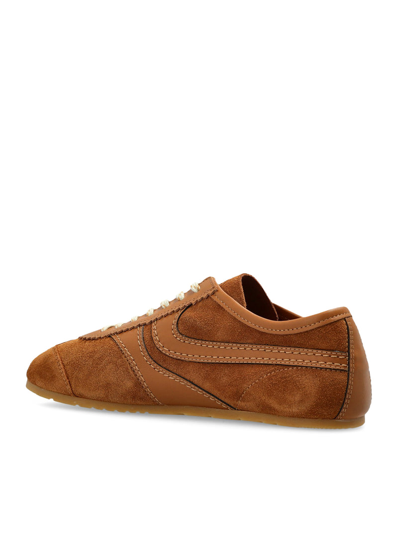 TWO-TONE LEATHER AND SUEDE SNEAKERS