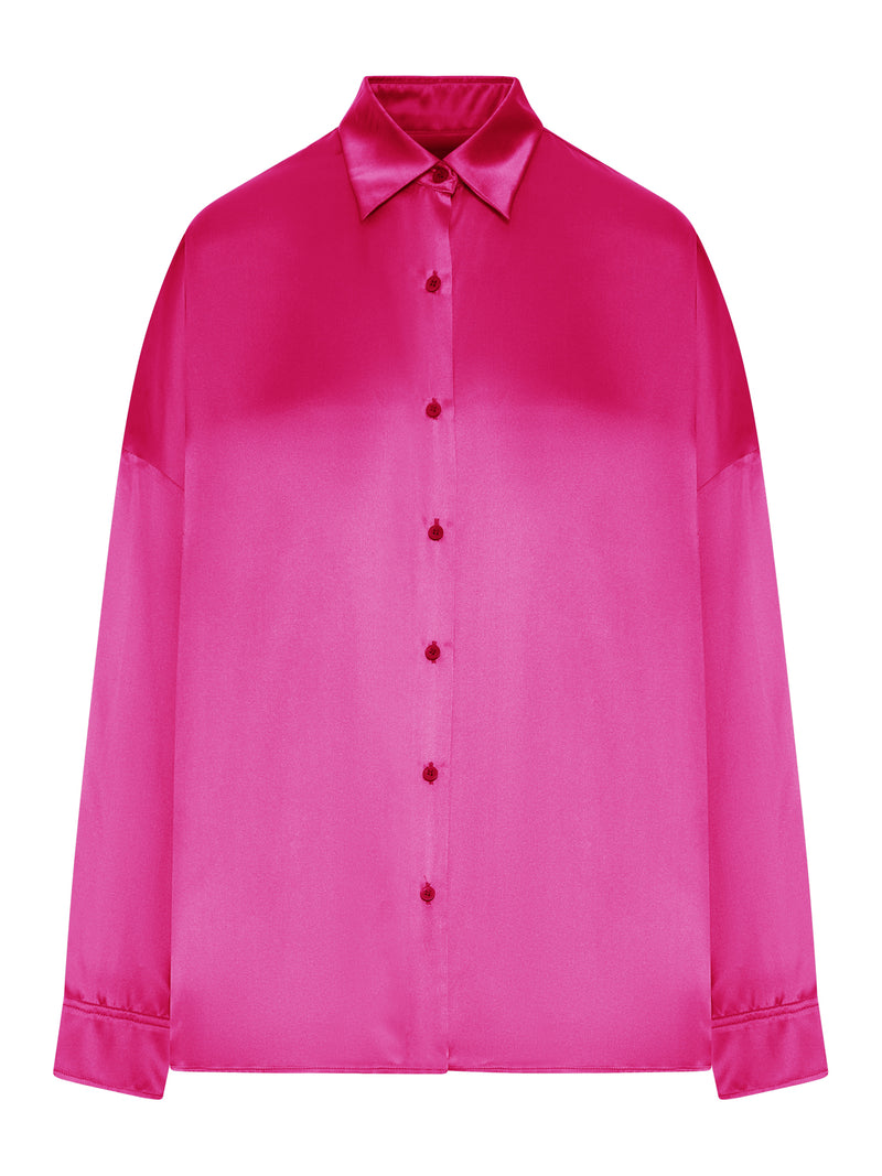 SATIN-EFFECT SILK SHIRT