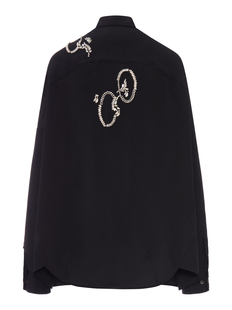 OVERSIZED SHIRT WITH JEWEL EMBROIDERY