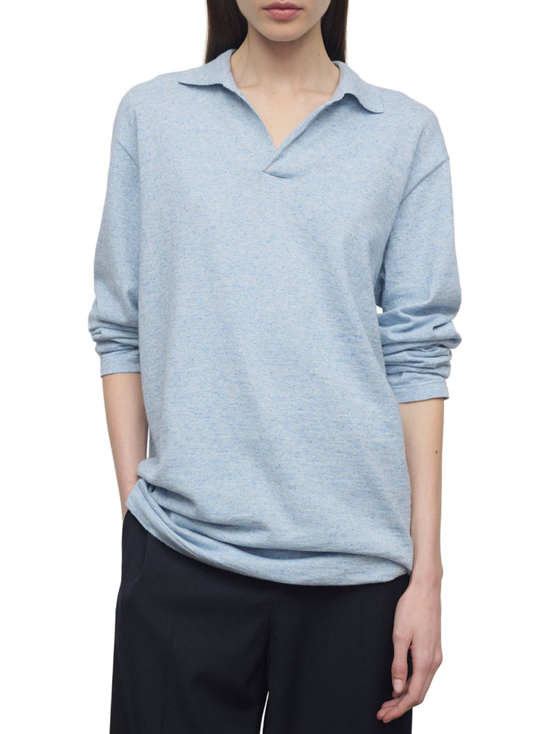 NIOSA TOP IN COTTON AND LINEN