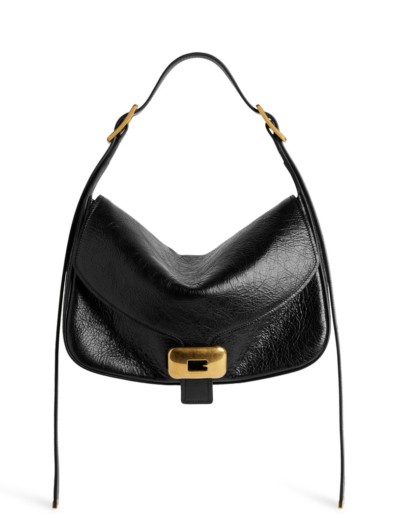 WOMEN`S MEDIUM CLICK SHOULDER BAG IN BLACK