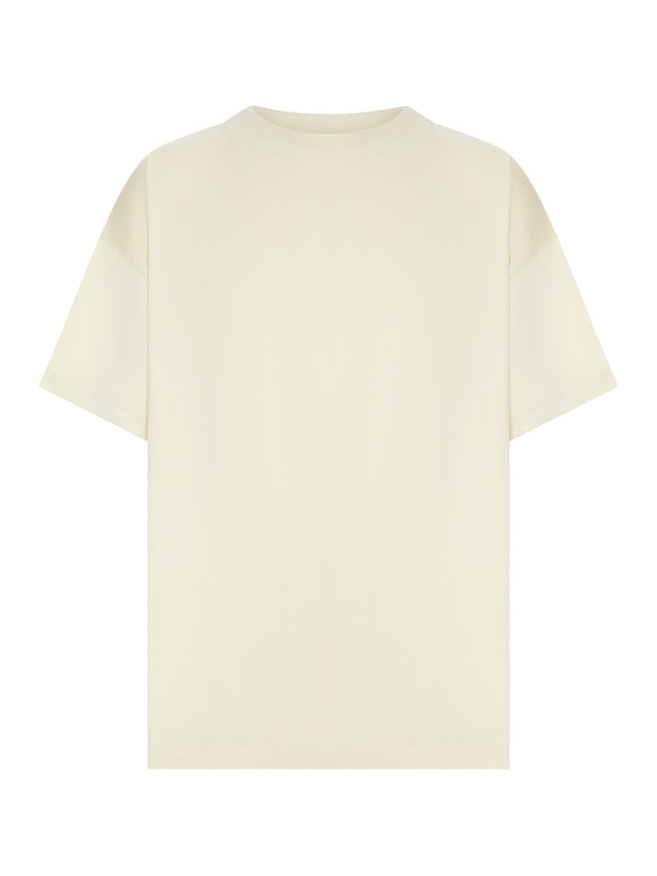 OVERSIZED CREW-NECK T-SHIRT IN COTTON BLEND