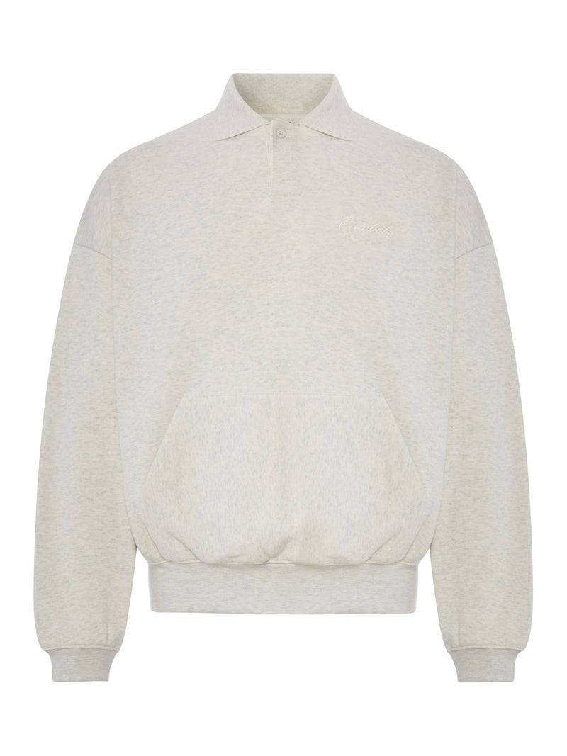 90`S POLO SWEATSHIRT IN COTTON BLEND