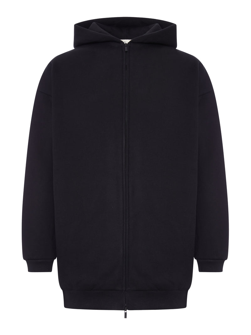 PROPERTY LONG HOODED SWEATSHIRT WITH ZIP