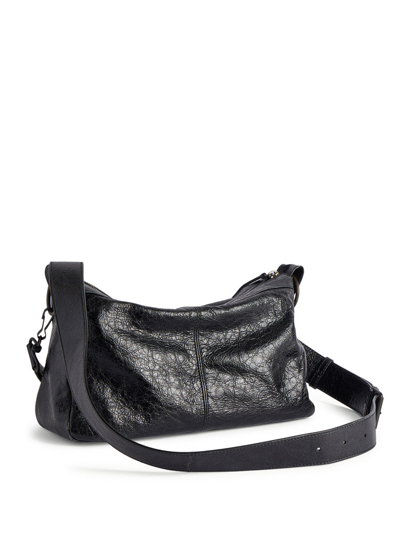 THE CITY SMALL MOTORCYCLE IN BLACK ARENA LAMBSKIN