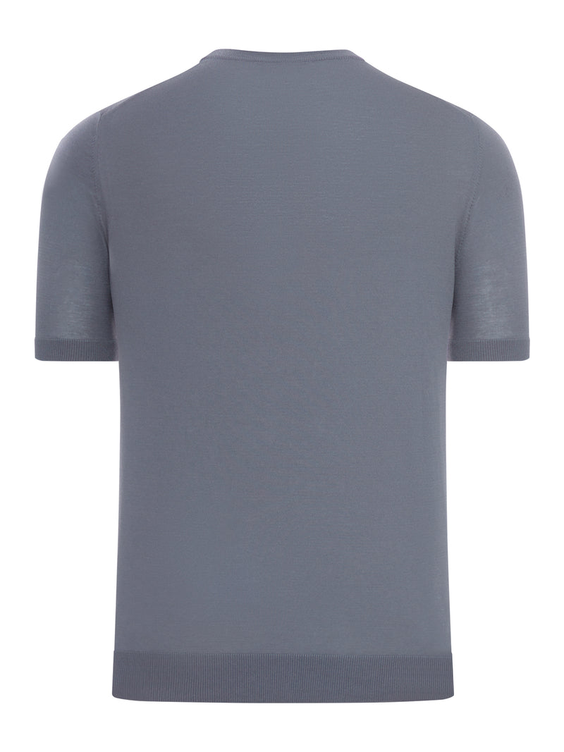 CREW NECK COTTON KNITTED T-SHIRT
