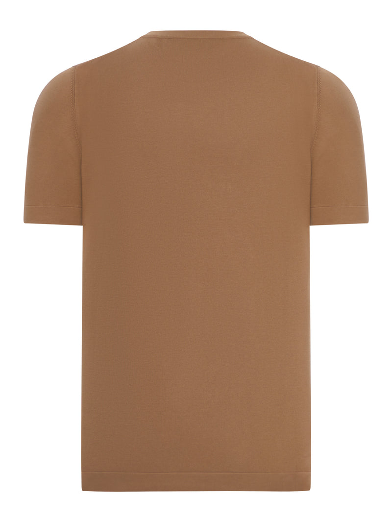SHORT-SLEEVED COTTON KNITTED T-SHIRT