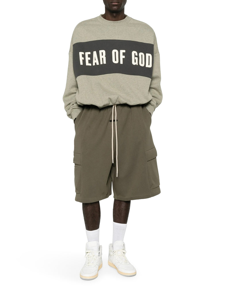 OVERSIZED COLOR-BLOCK SWEATSHIRT WITH FRONT AND BACK LOGO