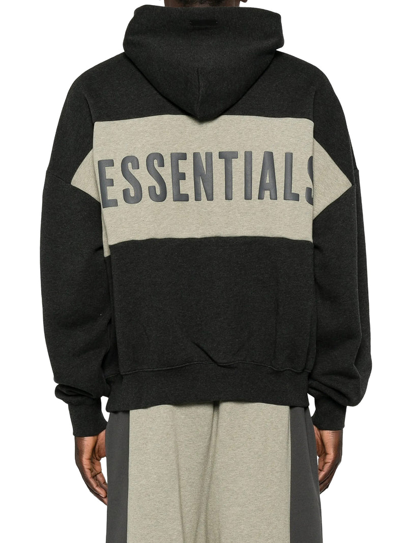 COLOR BLOCK HOODIE WITH FRONT AND BACK LOGO