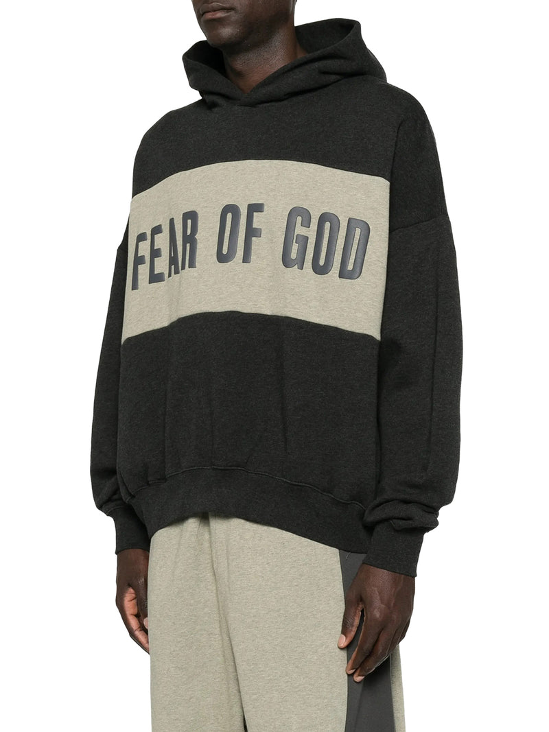 COLOR BLOCK HOODIE WITH FRONT AND BACK LOGO